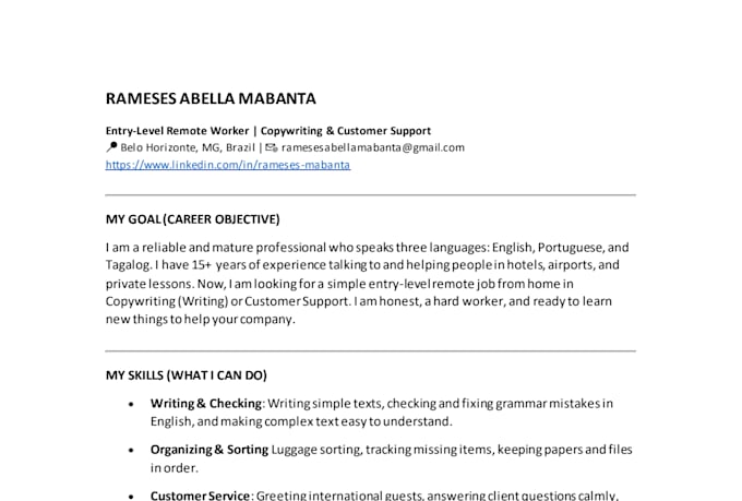 provide professional customer support and copywriting